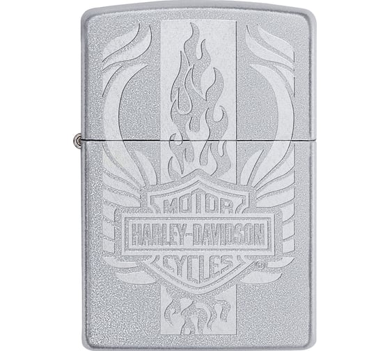 Зажигалка Zippo Harley-Davidson c покрытием Satin Chrome 38x13x57 мм 49660
