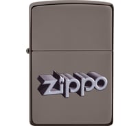 Зажигалка Zippo Design с покрытием Black Ice, латунь/сталь, чёрная, глянцевая, 38x13x57 мм 49417