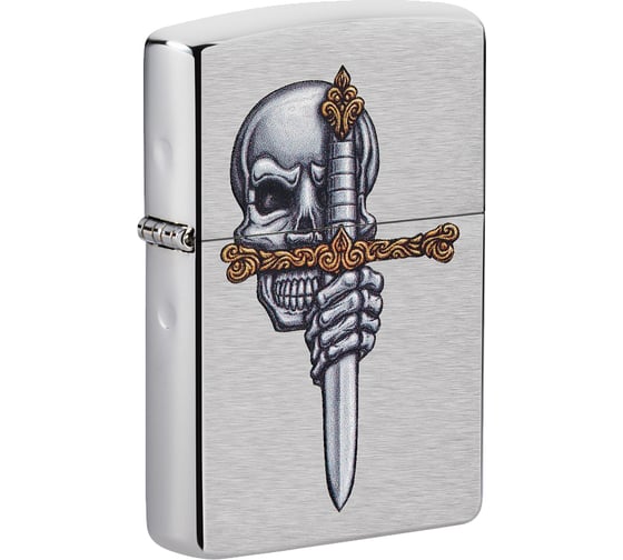 Зажигалка Zippo Woodchuck Cherry с покрытием Brushed Chrome, 38x13x57 мм 49488