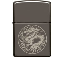 Зажигалка Zippo Лучшая цена 2022 с покрытием Black Ice, латунь/сталь, чёрная, 38x13x57 мм 49718