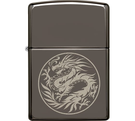 Зажигалка Zippo Лучшая цена 2022 с покрытием Black Ice, латунь/сталь, чёрная, 38x13x57 мм 49718 1