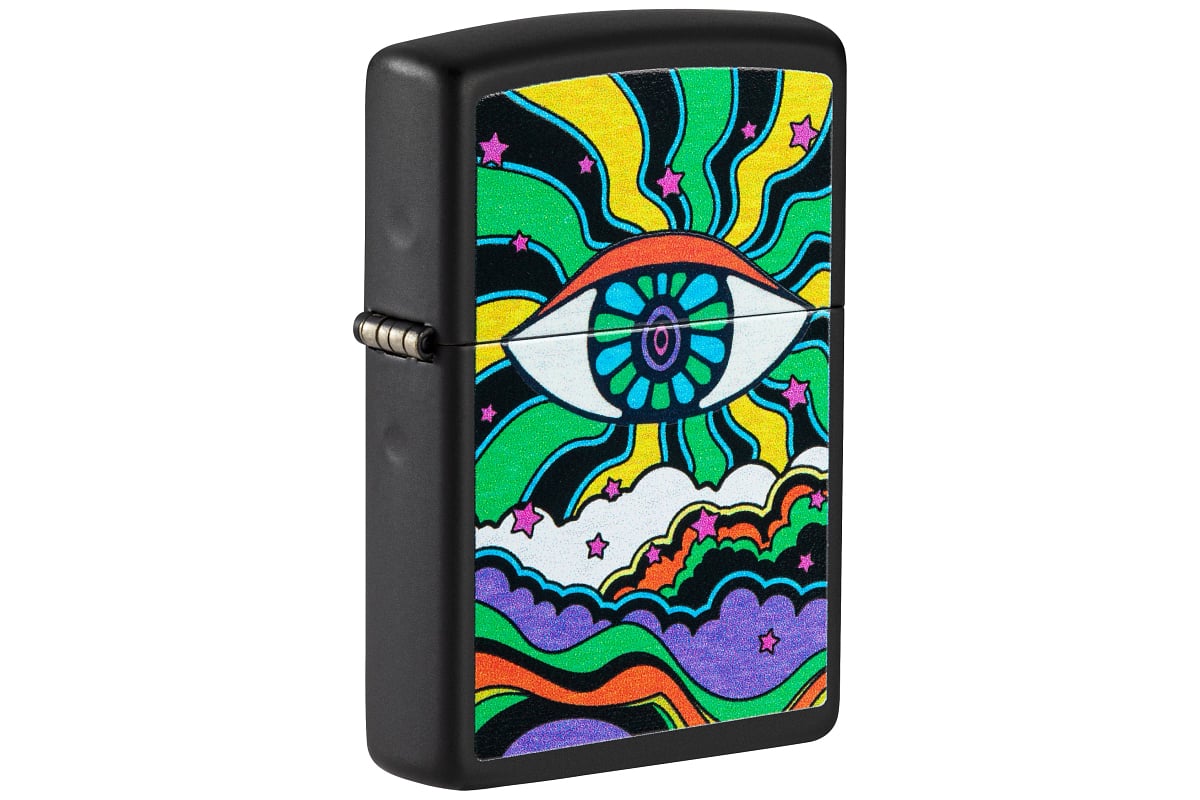 Зажигалка Zippo Black Light Eye с покрытием Black Matte, 38x13x57 мм 49699  - выгодная цена, отзывы, характеристики, фото - купить в Москве и РФ