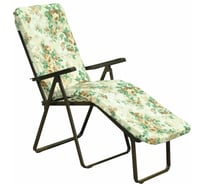 Кресло-шезлонг OLSA Альберто-2 зеленые коричневые цветы с212/117