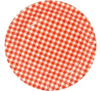 Бумажная тарелка PAPSTAR D260 мм, с дизайном, клетка красная 1/20/360 PS-19669