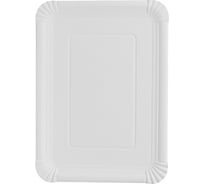 Бумажная тарелка PAPSTAR 290х220 мм, эко картон, белый 1/25/375 PS-81200