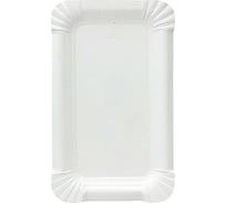 Бумажная тарелка PAPSTAR 150х90 мм, эко картон, белый 1/250/2000 PS-11006