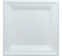 Бумажная тарелка PAPSTAR 200х200 мм, эко картон, белый 1/50/500 PS-84586