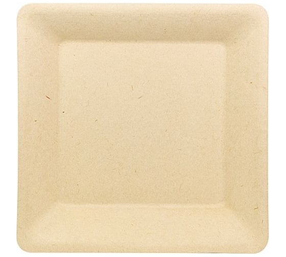 Тарелка PAPSTAR 155х155 мм, эко тростник, кремовая 1/50/500 PS-86292 1