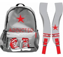 Молодежный рюкзак Bruno Visconti КЕДЫ КРАСНЫЕ серый 12-003/03