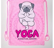 Мешок для обуви с веревочными ручками ONLITOP Yoga 32х42 см 5054409