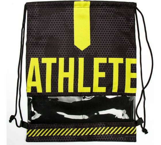 Мешок для обуви с прозрачной вставкой ONLITOP Athlete 39х30.5 см 5153995