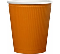 Одноразовые стаканы OfficeClean, бумажные двухслойные, оранжевые, 250мл, 37 шт 321679