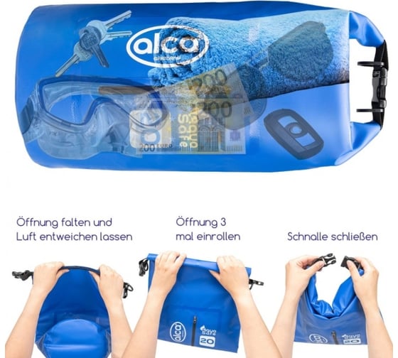 Водонепроницаемый рюкзак с карманом на молнии Alca DRY BAG 20 л 516220