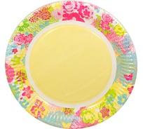 Бумажная тарелка PAPSTAR RITA D230 мм с дизайном, картон, 10 шт PS-86227