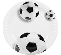Бумажная тарелка PAPSTAR Футольный мяч, D230 мм с дизайном, картон, 10 шт PS-82829