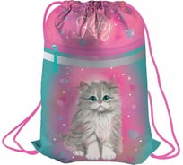 Мешок для обуви BERLINGO Little kitty, 1 отделение, светоотражающая лента, карман на молнии MS09340