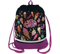 Мешок для обуви BERLINGO Ice-cream, 1 отделение, светоотражающая лента, карман на молнии MS09442