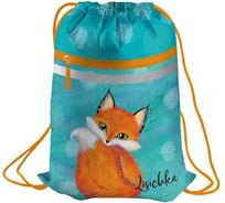 Мешок для обуви BERLINGO Little Fox, 1 отделение, светоотражающая лента, карман на молнии MS09345