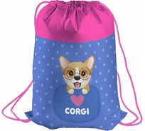 Мешок для обуви с вентиляционной сеточкой BERLINGO Pretty corgi, 1 отделение, 460х360мм, MS09244