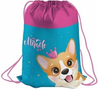 Мешок для обуви с вентиляционной сеточкой BERLINGO Cute corgi, 1 отделение, 460х360мм, MS09248