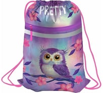 Мешок для обуви BERLINGO Owl, 1 отделение, 460х360мм, светоотражающая лента, карман на молнии MS09341