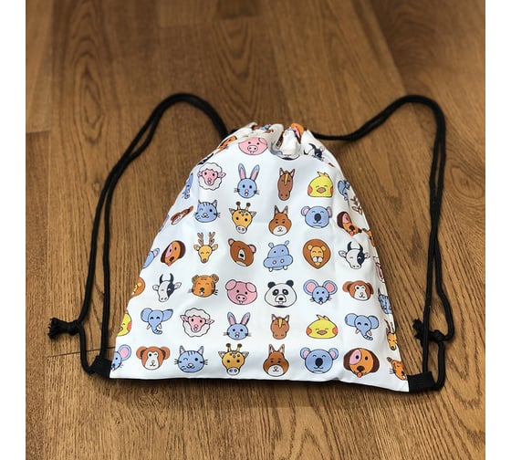 Сумка-мешок для детской обуви HOMSU Funny Animals, 40х32 см HOM-1351
