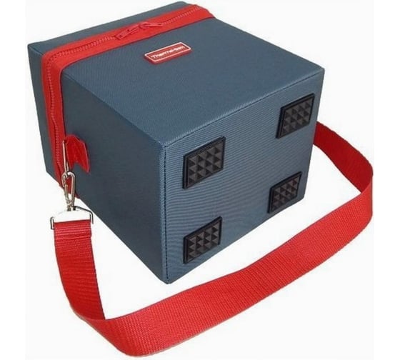 Термосумка A&P Thermo-box Термо-бокс, размер М, маренго с красной окантовкой TRB1051