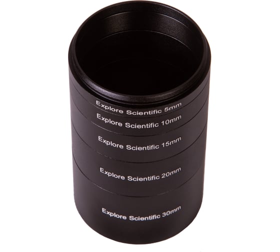 Набор удлинительных колец Bresser Explore Scientific M48x0,75 30, 20, 15, 10, 5 мм 75846