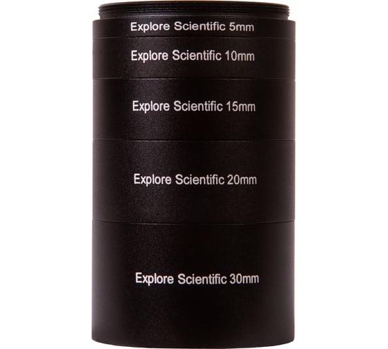 Набор удлинительных колец Bresser Explore Scientific M48x0,75 30, 20, 15, 10, 5 мм 75846
