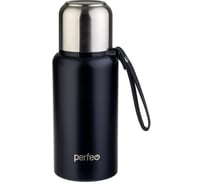 Термос для напитков Perfeo с глухой пробкой, ситечком, ремешком, объем 0.5 л, черный 30015997