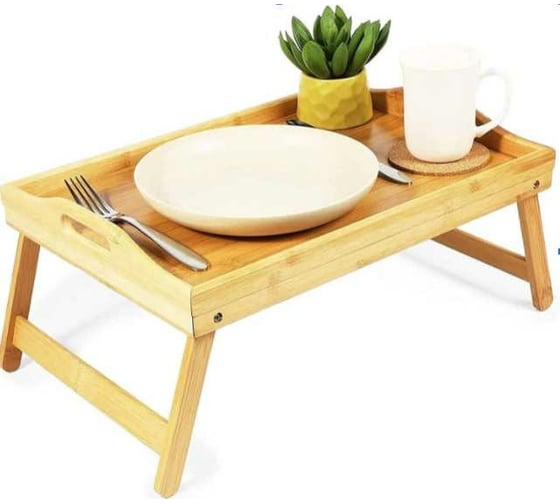 Складной столик-поднос для завтрака ZDK Homium wood4