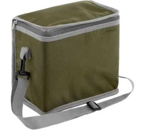 Термосумка с лямкой Paxwell Фреш 2S маленькая, цвет хаки, серая окантовка FRTB2S-101805