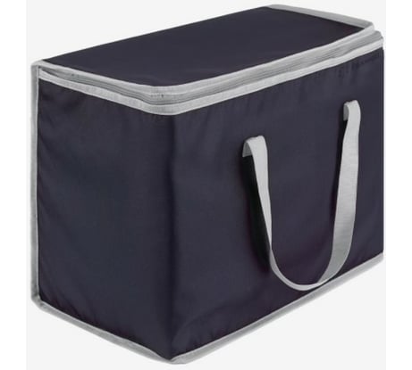 Термосумка с ручками Paxwell Фреш 1L большая, цвет темно-синий, серая окантовка FRTB1L-101790