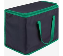 Термосумка с ручками Paxwell Фреш 1L большая, цвет темно-синий, зеленая окантовка FRTB1L-101792