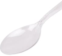 Одноразовые ложки ОФИСМАГ /WELDAY столовые 180мм КОМПЛЕКТ 50шт, ЭТАЛОН, пластиковые прозрачные, , 607835
