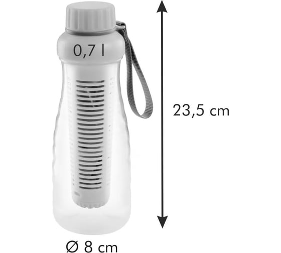 Бутылка с ситечком Tescoma myDRINK 0.7 л, зеленая 308816,25