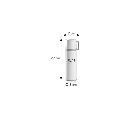 Термос с кружкой Tescoma CONSTANT CREAM 0.7 л, нержавеющая сталь 318552