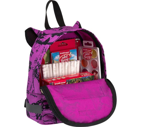 Рюкзак ErichKrause EasyLine Mini Animals 6L Zen Cats, lilac 55358