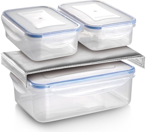 Термосумка Tescoma FRESHBOX, с 3 контейнерами, антрацитовая 892246