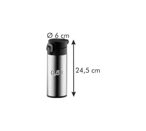 Спорт-термос с замком Tescoma CONSTANT 0.5 л, нержавеющая сталь 318531