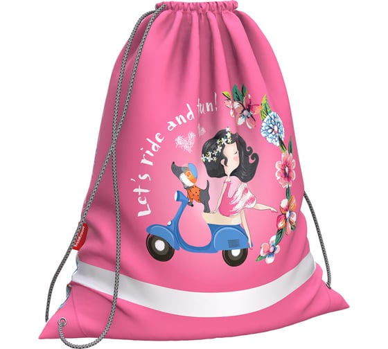 Мешок для обуви ErichKrause Flower Scooter 365x440мм 51836 1