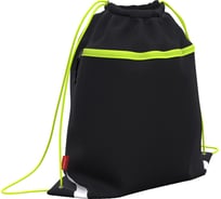 Мешок для обуви ErichKrause Black&Yellow, с карманом на молнии, 500x410 мм, 49111