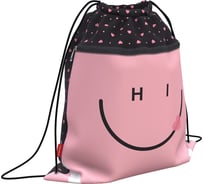 Мешок для обуви ErichKrause Smile, с карманом на молнии, 500x410 мм, 52146