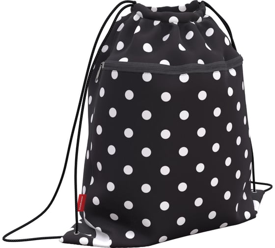 Мешок для обуви ErichKrause Dots in Black, с карманом на молнии, 500x410 мм, 52139 1