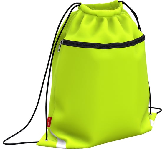 Мешок для обуви ErichKrause Neon Yellow, с карманом на молнии, 500x410 мм, 49115 1