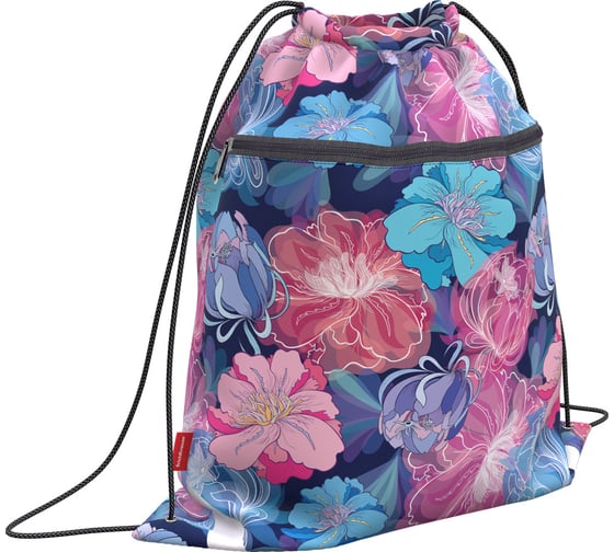 Мешок для обуви ErichKrause Peony, с карманом на молнии, 500x410 мм, 52136 1