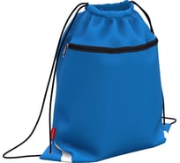 Мешок для обуви ErichKrause Neon Blue, с карманом на молнии, 500x410 мм, 49125
