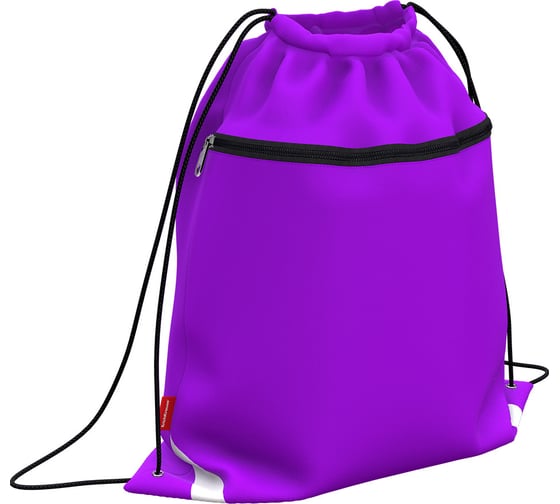 Мешок для обуви ErichKrause Neon Violet, с карманом на молнии, 500x410 мм, 49124