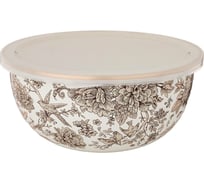 Эмалированная миска с пластиковой крышкой AgnessСЕРИЯ ROYAL GARDEN 24x10.5 см, 2.8л 950-091