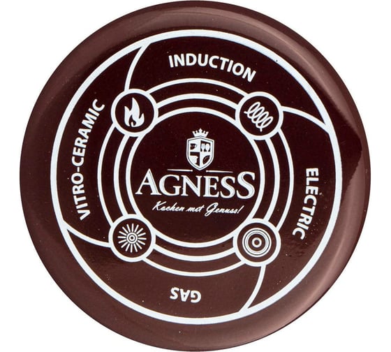 Эмалированная миска с пластиковой крышкой Agness серия ТЮДОР,  24x10,  5 см/ 2.8 л 950-332